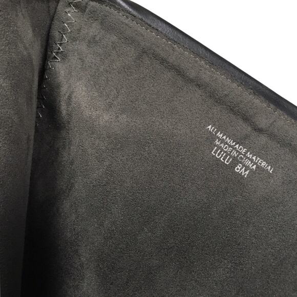 Crown‎ Vintage Lulu Knee-High Boots Black Faux Leather Foldover Wedge Women's 8 - Picture 11 of 12